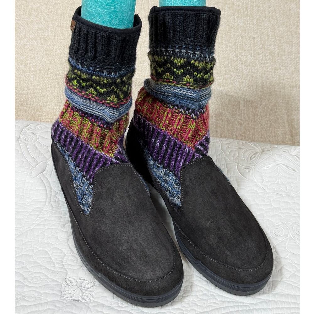 Toni Pons Womens 8 Gray Instint Knit Sweater Pull On Ankle Boots Comfort Casual